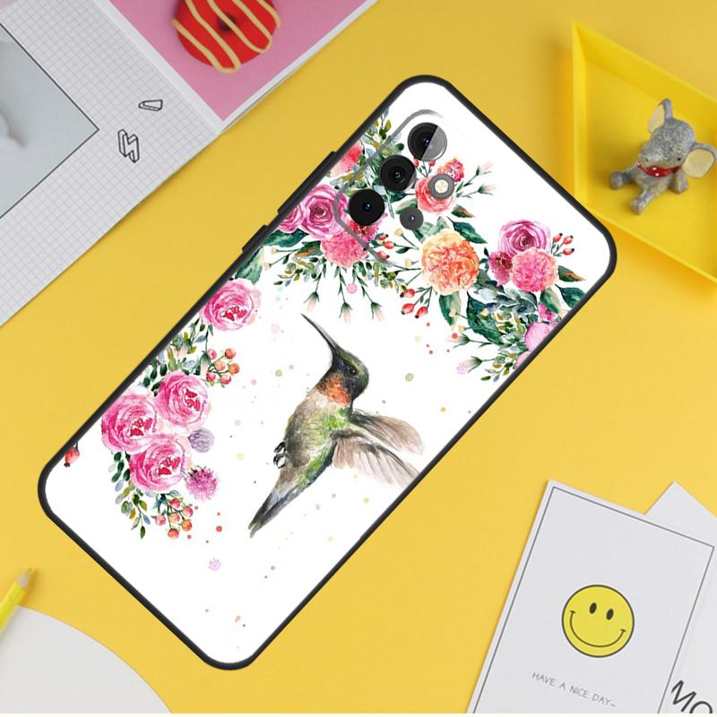 Чехол для телефона с изображением колибри для Samsung Galaxy A53 A33 A13 A12 A32 A52 A14 A34 A54 A15 A25 A35 A55 A71 A51