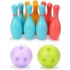 10 Pieces Cones and 2 Balls Bowling Set Plastic Bowling Balls for Boys Girls Children Toy Gift Indoor Outdoor Toy Decoration