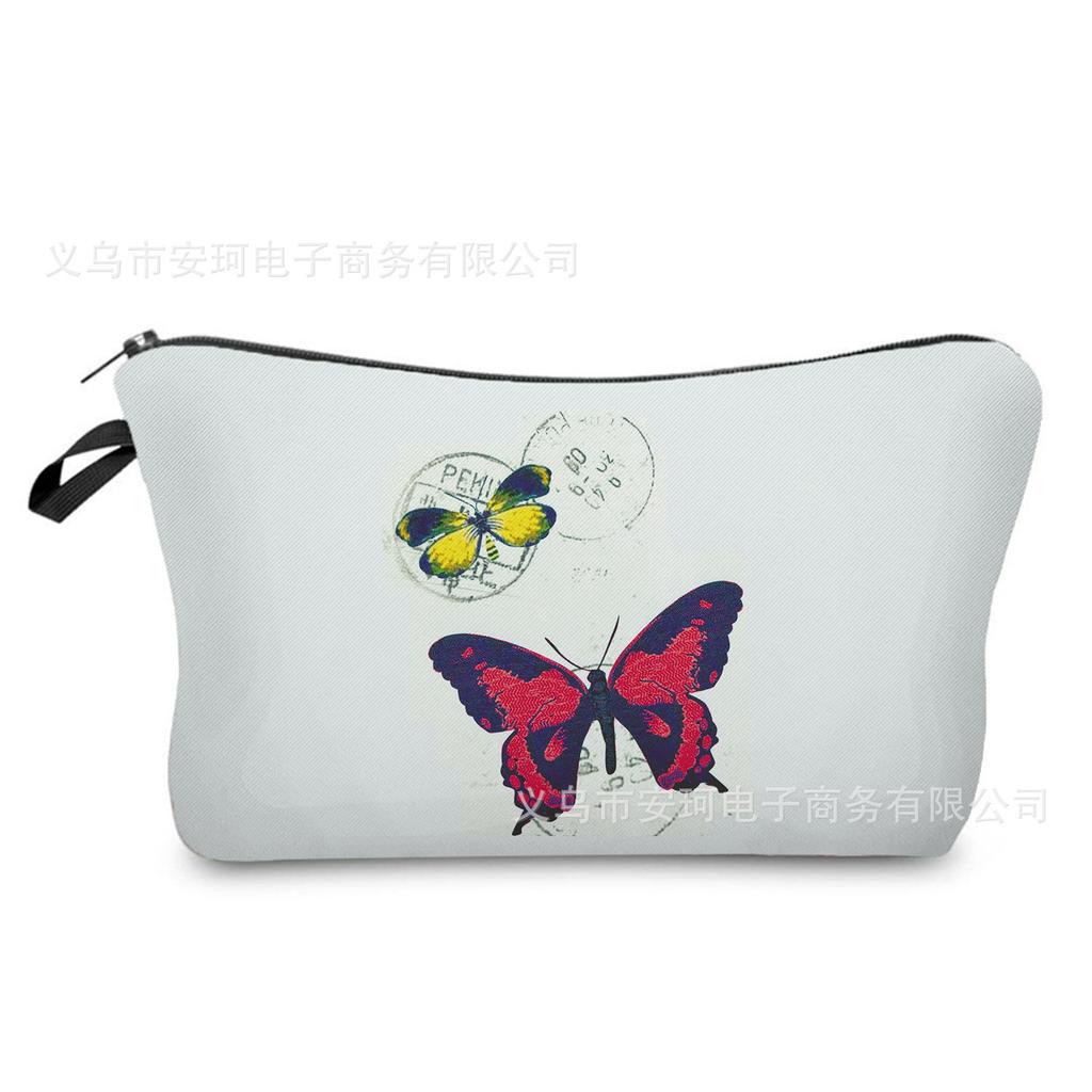 Женская косметичка с цветочным принтом Органайзер для туалетных принадлежностей Дорожный чехол для хранения 6662