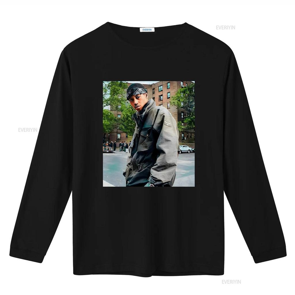 Футболка NAS rap tee 90-х хип-хоп Размер S 5XL Хлопок винтаж Стирка Повседневный уличный стиль Слегка дышащий Топ для повседневной носки