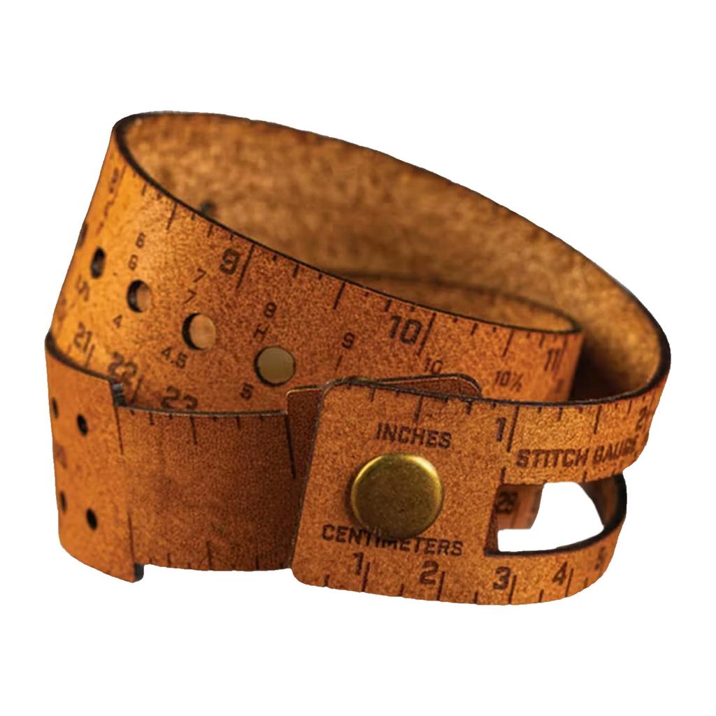 7 in 1 Leather Measuring Tool DIY Crafters Multi-Wrap 48cm Crochet Hole Measuring Ruler Protable Storage Leather Accessories