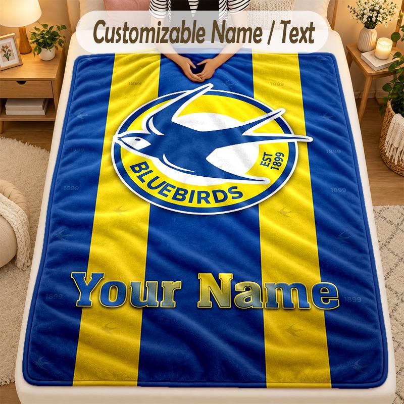 Flannel BlanketCardiff City Custom Name Text Personalized Soft Warm Throw Blanket Home Decor Gift