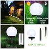 Solar Light Circular Ball White LED  Light Courtyard Garden  Outdoor Solar  Light