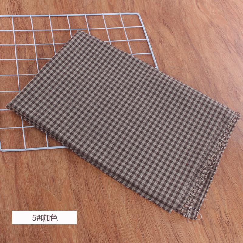 100% Хлопок Мелкая Клетка Ткань на Метр для Юбок Одежды Наволочек Шитье Дышащая Плательная Ткань Розовый Желтый Гипоаллергенный