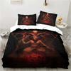 Satanic Satan Devil Bedding Set Boys Girls Twin Queen Size Duvet Cover Pillowcase Bed Kids Adult Fashion Home Textile
