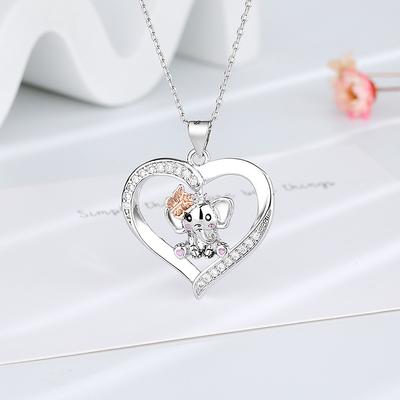 Новая мода для женщин Love Butterfly Elephant кулон ожерелье Красивая серия животных