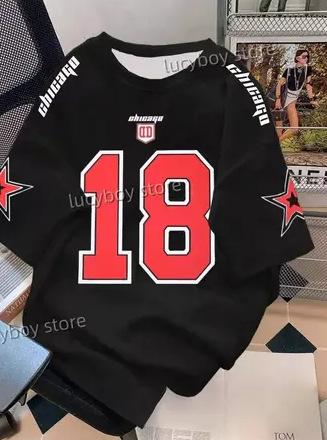 Men's digital print short-sleeved jersey sweatshirt football t-shirt retro casual top men's loose clothing
