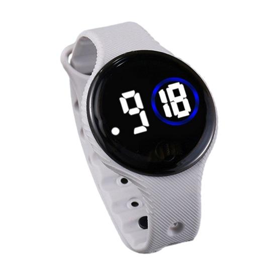 Детские светодиодные цифровые часы с круглым циферблатом, водонепроницаемые часы для плавания, регулируемый силиконовый ремешок, точное время, четкий дисплей, детские студенческие наручные часы
