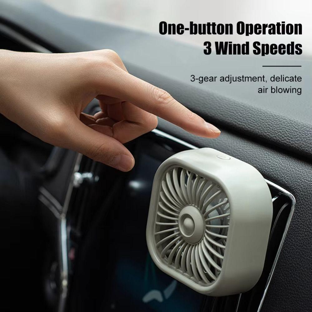 Adjustable Car Air Outlet Fan Colorful Lighting Mini Air Conditioner  Auto Cooling