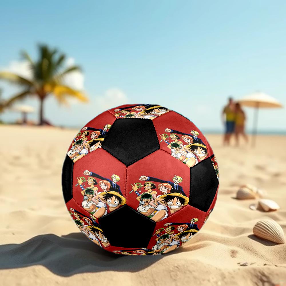 1pc ONE PIECE Luffy Football Soccer Ball Size 5 Indoor Soccer Ball Fashion Colorful Backyard Game -Great For Sports Fans Gift HE28