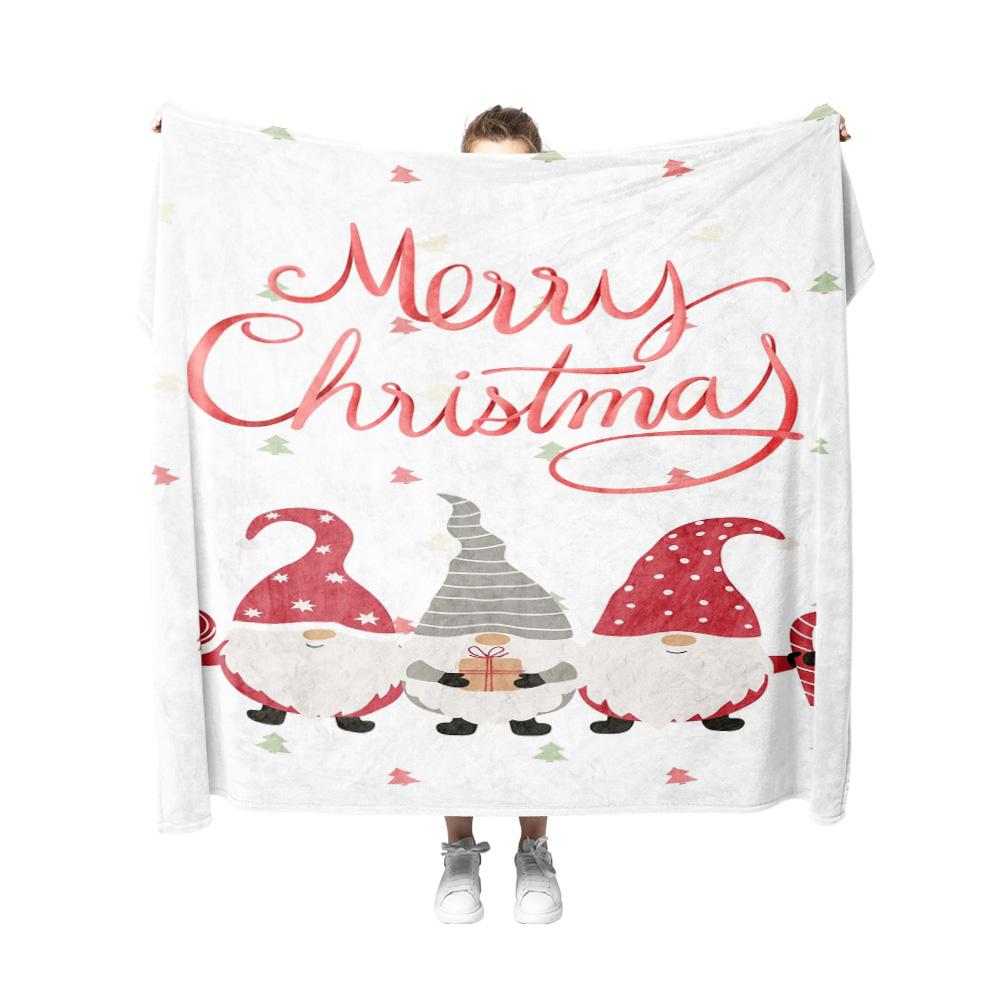 Tuniu Cute Gnomes Christmas Throw Blanket for Sofa Bed Room Decoration Gift for Kids Adults