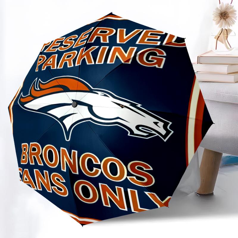 Складной зонт с принтом ЛОГОТИПА D-Denver Broncos, для улицы, отдыха и путешествий, Прочная ткань зонта, Подарок на день рождения и праздник