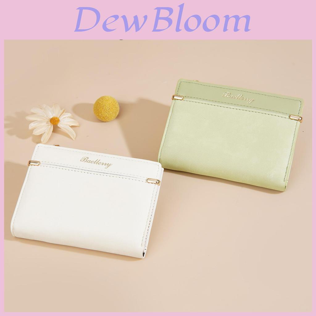 Ladies Wallet Card Wallet With Solid Color Letter Printed And Two Fold Design Pu Material For Daily Use