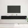 4 Piece TV Cabinet Set Black Oak Effect 60 x 30 x 30 cm
