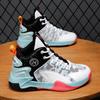 Children's Basketball Shoes Boys High Top Breathable Anti-slip Wear Cushioned Shock Student Training Actual Combat Sports Shoes