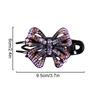 1PC Duckbill Clip Shiny Butterfly Crystal Hair Accessory Hairpin Ponytail Headwear Barrette Large Rhinestone for Women