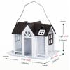 Vibrant Red Metal Bird Feeder House - Triple Feeding Station with Weather-Resistant Design, Attracts Cardinals, Sparrows