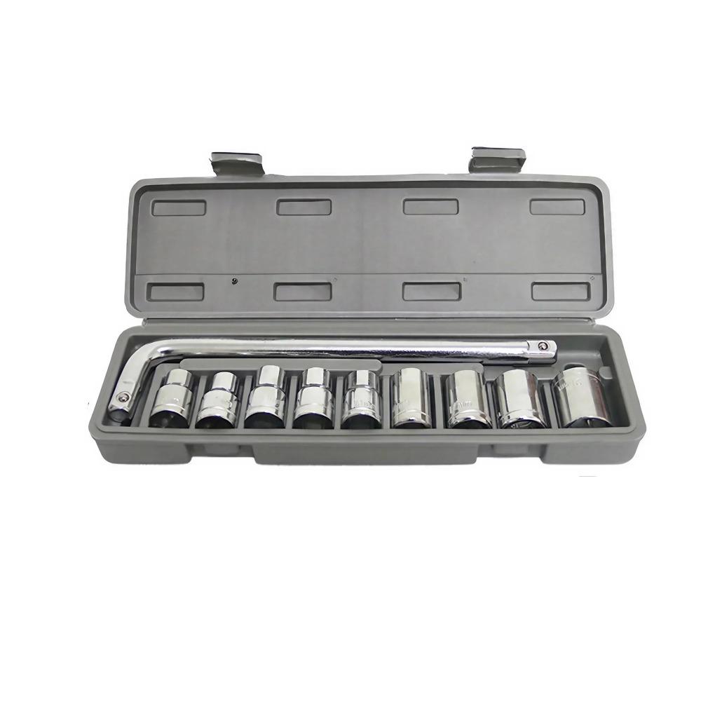 8-21mm Range Socket Wrench Set Metric Size Durable Construction Socket Wrench Kit 1/2" Drive Portable Design Carbon Steel Tools