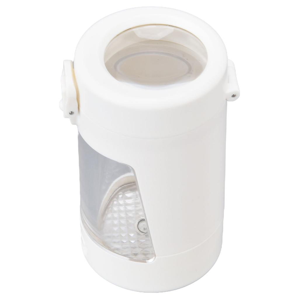 Light Up LED Seal Storage Jar Transparent Grinder 8X Magnifying Viewing Moistureproof for Herb