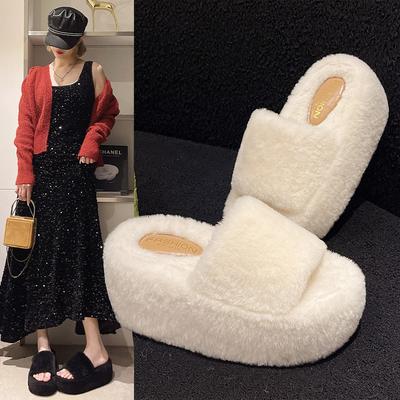 2025 новые осенне-зимние хлопковые тапочки, женские домашние комнатные плюшевые тапочки, однотонные плюшевые тапочки, женские теплые тапочки