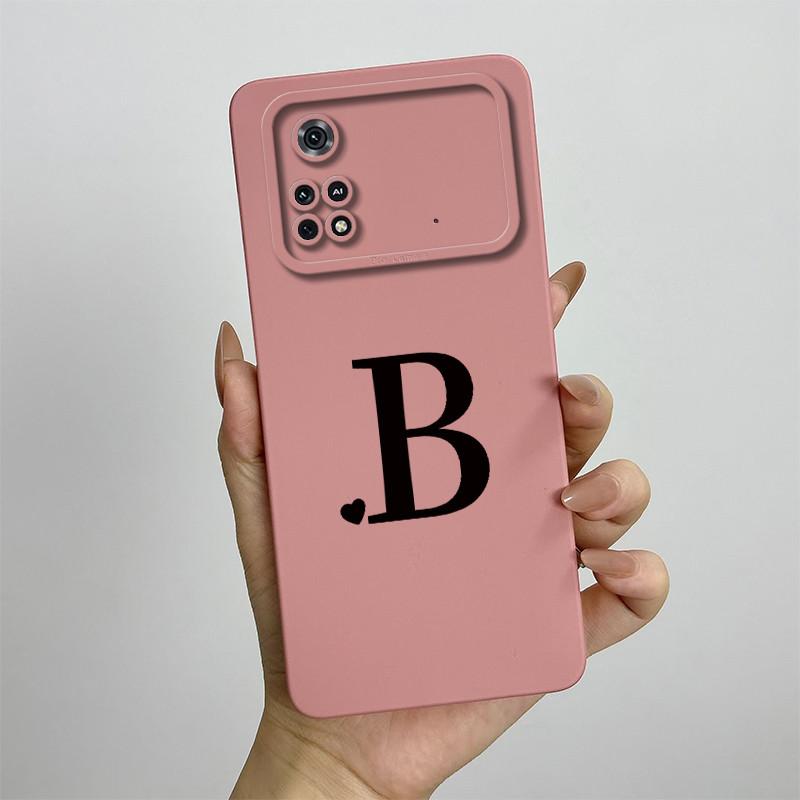 For Xiaomi Poco M4 Pro 4G Case Cute Couple Letters Cover Soft Silicone Phone Case For Xiaomi Poco M4 Pro M4Pro 4G Fundas Bumper