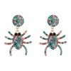 Европейские модные индивидуальные серьги-пауки со стразами, преувеличенные серьги-гвоздики с бриллиантами, дизайнерские модные ювелирные изделия, подарки