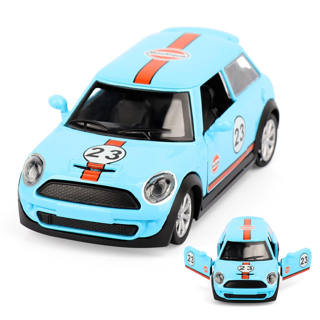 1:32 Alloy Model Mini Painting 53 Racing Classic Model Pocket Toy Pull-Back Door Car Model Children's Toy