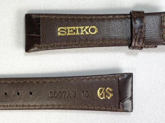 DD97AW SEIKO Grand Seiko 19 мм Натуральная кожа крокодила для ремешка, Коричневый, SBGR005/9S55-0020