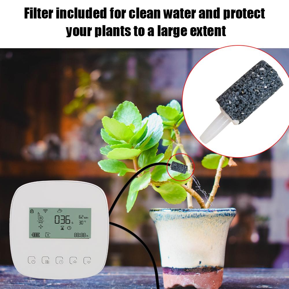 Micro-drip Irrigation Controller WiFi Tuya with Solar Panel Intelligent Automatic Water Timer Digital Watering Irrigation Timer