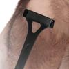 Men Back Shaver with 2 Heads Brush Folding Long Handle Bath Shower Back Hair Trimmer Manual Wet Dry Body Hair Remover Grooming Tools