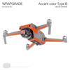 Виниловая пленка WRAPGRADE для DJI Air 2S, Цвет акцента B (Неоновый оранжевый)