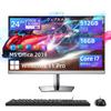 VETESA 24 Full HD LCD Integrated PC with Touch Display 4th Generation Core I7 16GB Memory 512GB SSD MS Office 2019 Windows 11Pro Keyboard and Mouse