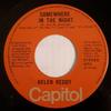 7-дюймовая пластинка HELEN REDDY - Somewhere In The Night 4192 Capitol Records 1975 Канада Рок Б/У
