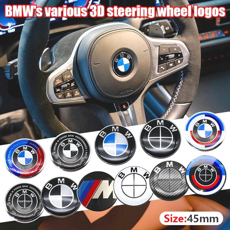 GTJK9 Car Emblem Steering Wheel Decoration Badge Sticker Logo Accessories For BMW M Logo G80 E84 F48 G01 G11 X1 X2 X3 X4 X5 X6 G07 G86
