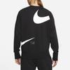 Nike Свитшот Swoosh Ft Crew с большим логотипом, вязаный, с круглым вырезом, черный DD6097-010