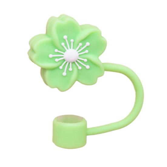 Силиконовая соломенная крышка с цветком диаметром 10 мм, милый соломенный топпер, пыленепроницаемые чехлы для соломинок, многоразовые насадки на соломинки, крышки, подарок для декора вечеринки