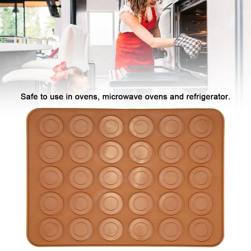 Food Grade Silicone Macaron Baking Mat Non Stick Round Cookie Sheet Home Baking Pastry DIY Dessert