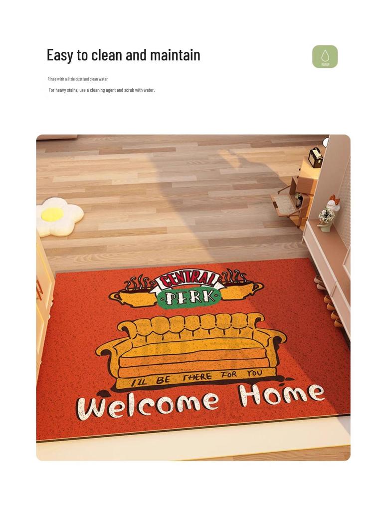 American Fun Scrape Entrance Mat: Wear-Resistant, Non-Slip Mud & Dirt Wiping Silk Ring Foot Pad