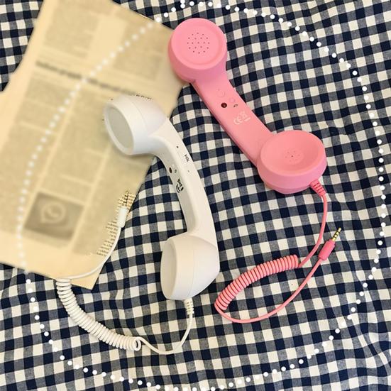 Mobile Phone Receiver Phone Handset with Retro 3.5MM Adjustable Volume And Microphone Mobile