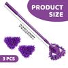 Mini Mop 180° Rotating Triangle Mop with Telescopic Handle Wall Cleaner with 2 Replacement Heads for Bathroom Shower Floor Wall &&