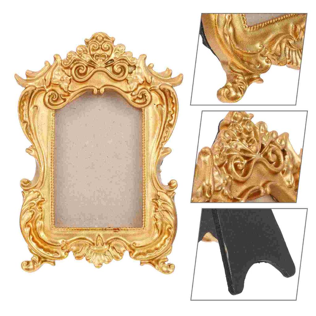 10.5X15Cm European Style Vintage Resin Carving Picture Frame nament Home Decor Display Holder Wall Photo Frame Desktop Frame For