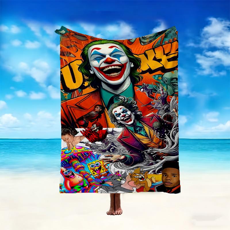 JOKER Pattern Blanket, Cozy Blanket for All-Season Comfort on Sofas, Beds, Office, Car, Camping and Travel