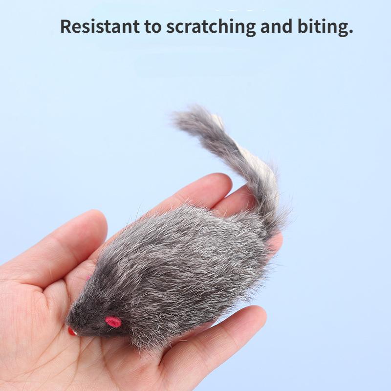 1 шт. пушистая плюшевая игрушка для кошек, мягкая однотонная интерактивная мышь, игрушки для кошек, забавная игрушка для котят, обучающая игра для кошек, товары для кошек