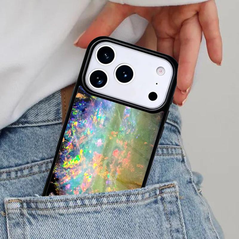 Opal Stone Iridescent Phone Case for iPhone 17ProMax 12 13 14 15 16e 17 Pro Max Plus Air Cover