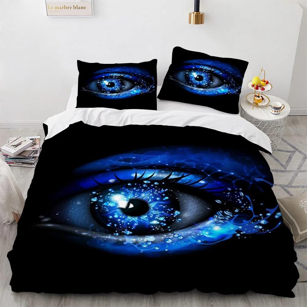 Пододеяльник Big Eye Пододеяльник Цветная Живопись Искусство Пододеяльник Королевский Размер для Подростков Взрослых Детей Полиэстер Комплект Постельного Белья
