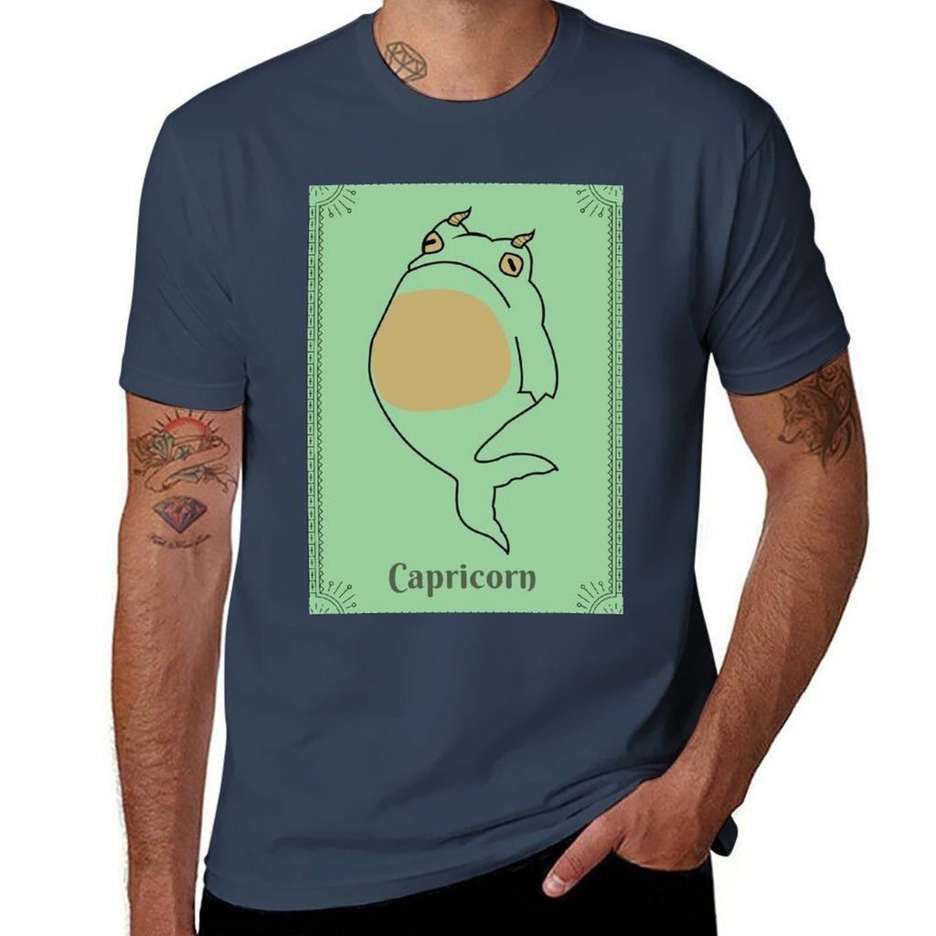 Футболка с лягушкой Козерогом t-shirt персонализированные мужские футболки для мужчин TShirt