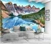 Forest Lake 3d Wall Murals For Living Room Simple Snow Mountain Wallpaper Home Decor Wall Paper For Walls