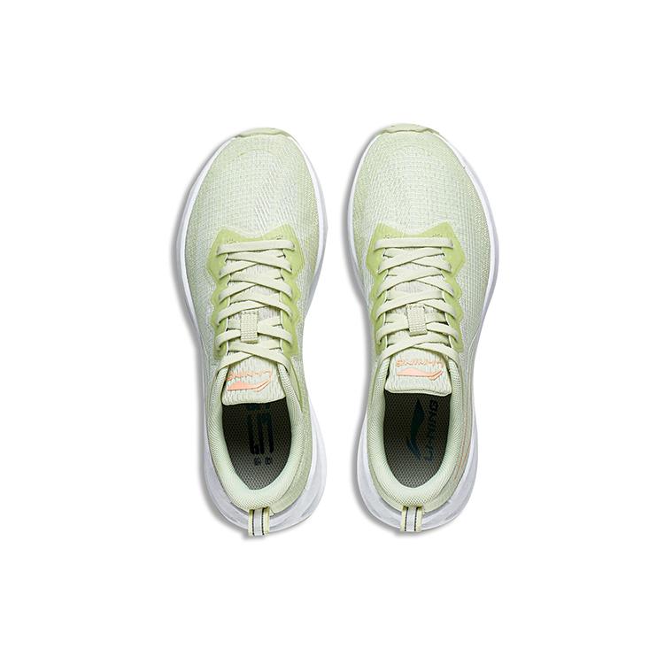 Li Ning Wuyue Нескользящие, износостойкие, дышащие низкие беговые кроссовки женские Светло-фруктово-зеленые ARST004-6