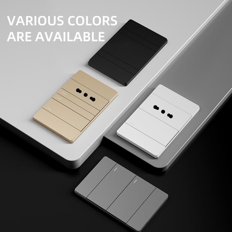 118 Type Three-position Italian Standard Socket Panel Concealed Wall Power Three-hole USB Swiss Switch Socket