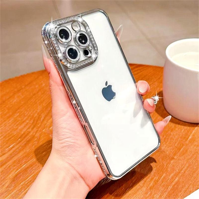 Блестящий чехол с бриллиантами для iPhone 16 15 Pro Max 14 Plus 13 12 Обложка Samsung Galaxy S25 Edge S23 Ultra S24 FE A56 A36 A26 A16 A55 A35 A25 A15 A54 A34 A14